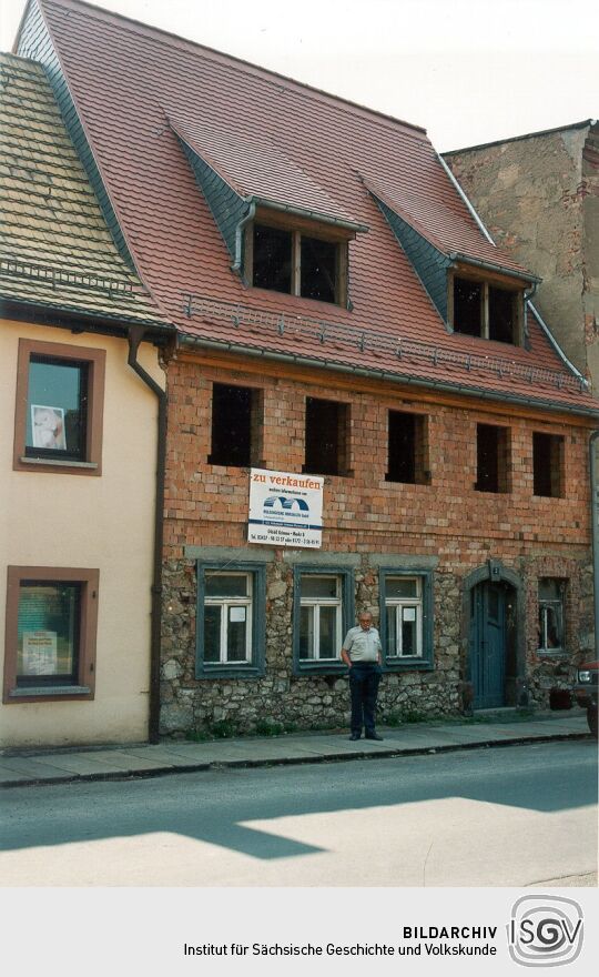 In der Sanierung befindliches Wohnhaus in Grimma