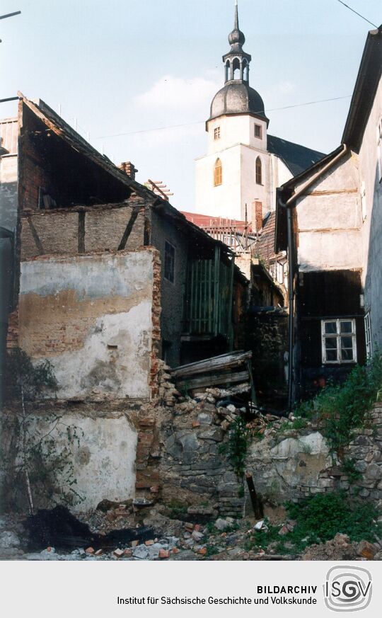 Blick auf die Colditzer Kirche