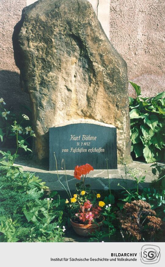 Gedenkstein für Kurt Böhme in Colditz