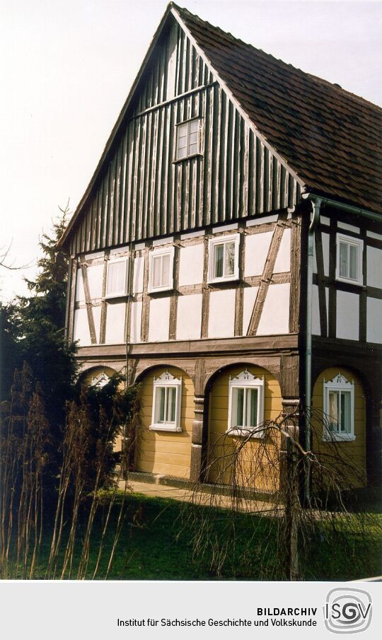 Umgebindehaus mit Fachwerk in Ebersbach