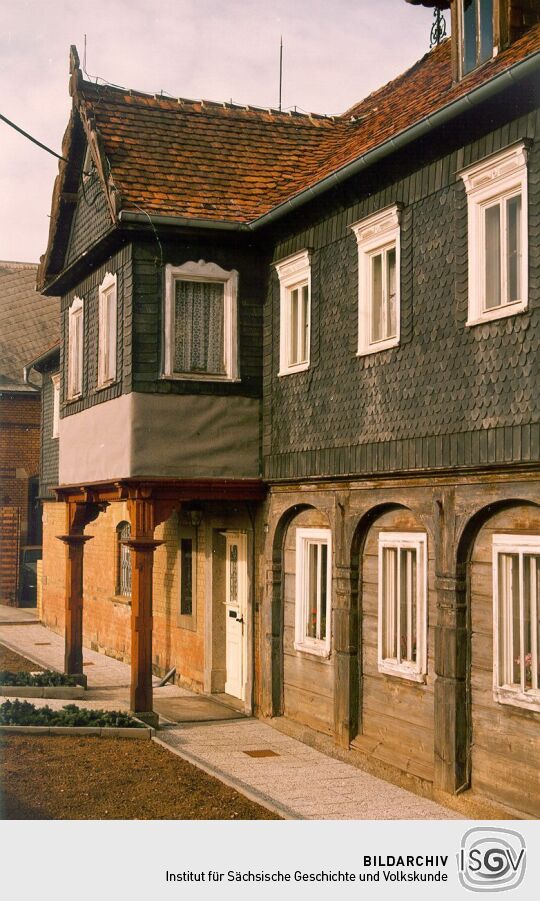 Umgebindehaus mit Oberlaube in Ebersbach