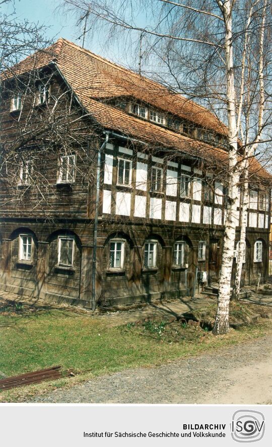 Umgebindehaus mit Fachwerk in Seifhennersdorf