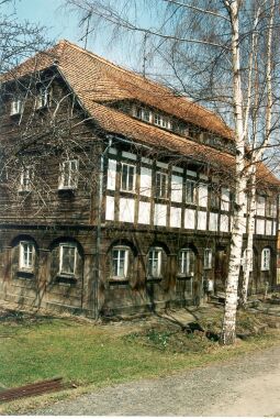 Bild: Umgebindehaus mit Fachwerk in Seifhennersdorf