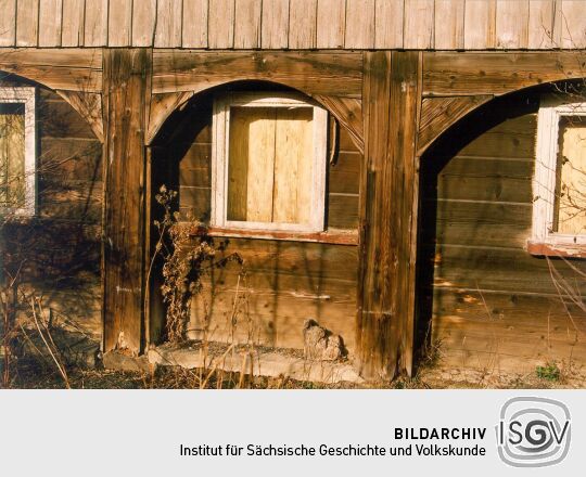 Leerstehendes Umgebindehaus in Ebersbach