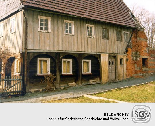 Unbewohntes Umgebindehaus in Ebersbach