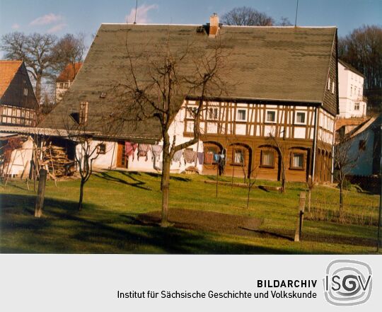 Fachwerkhaus mit Umgebinde in Großschönau