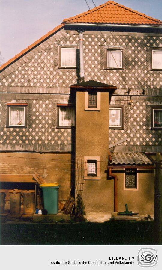 Rückseite eines Wohnhauses in Ebersbach
