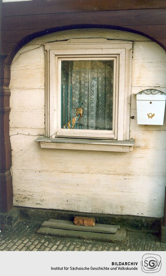 Fenster eines Umgebindehauses in Hirschfelde