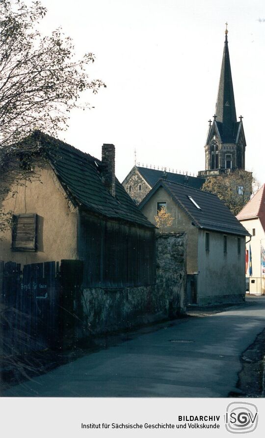 Blick zur Kötzschenbrodaer Kirche