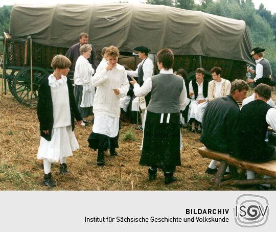 Traditionsverein bei einer Historischen Schau in Kötzschenbroda