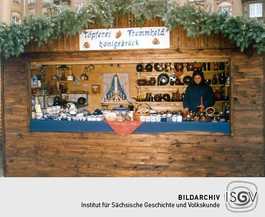 Verkaufsstand auf dem Striezelmarkt in Dresden