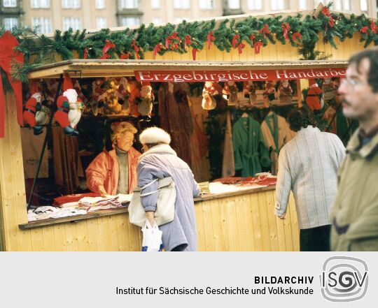 Verkaufsstand auf dem Striezelmarkt in Dresden