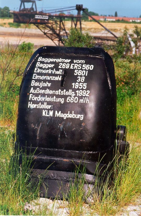 Baggereimer eines Schaufelradbaggers in Espenhain