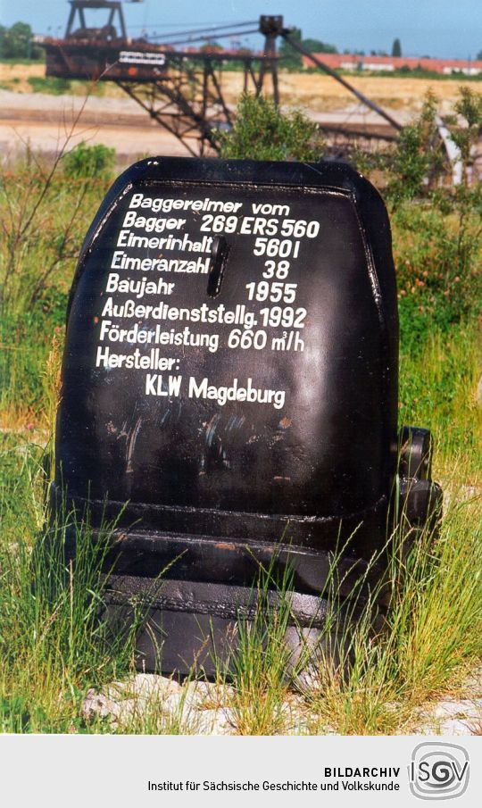 Baggereimer eines Schaufelradbaggers in Espenhain