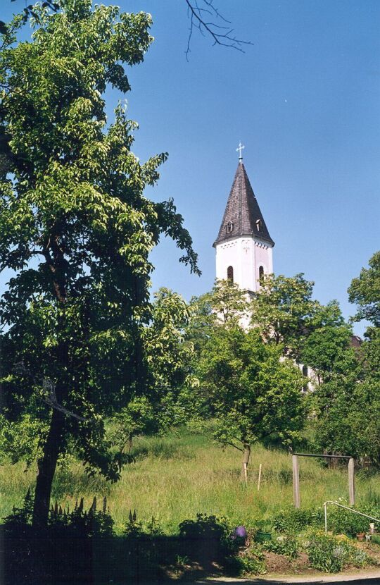 Blick zur Kirche in Bucha