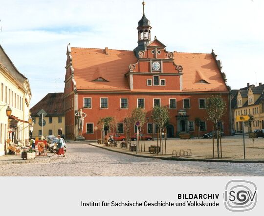 Rathaus mit Roland in Belgern