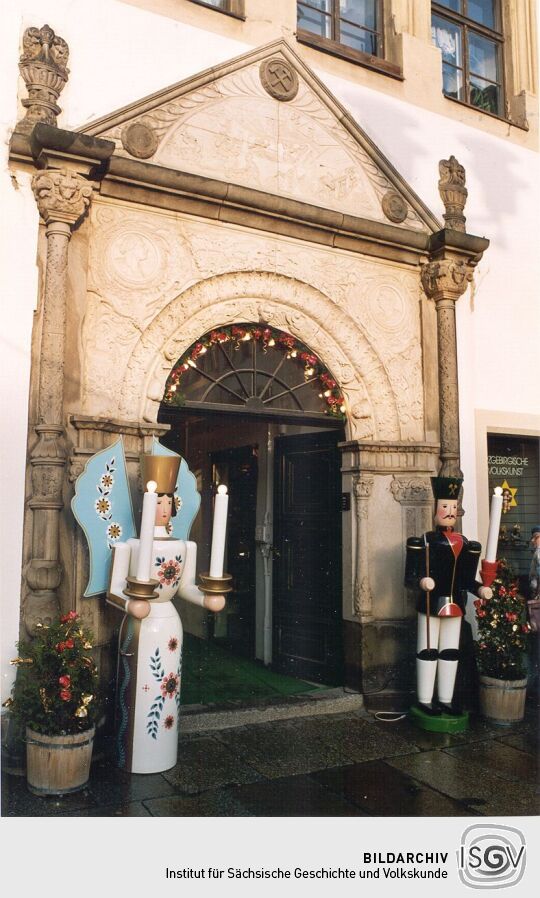 Kunstgewerbegeschäft am Obermarkt in Freiberg