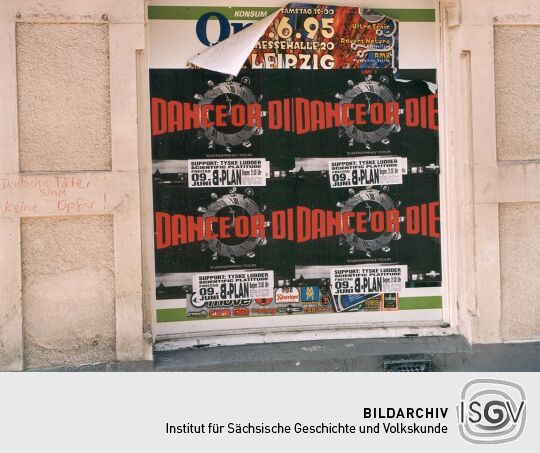 Schaufenster in der Burgstraße in Freiberg
