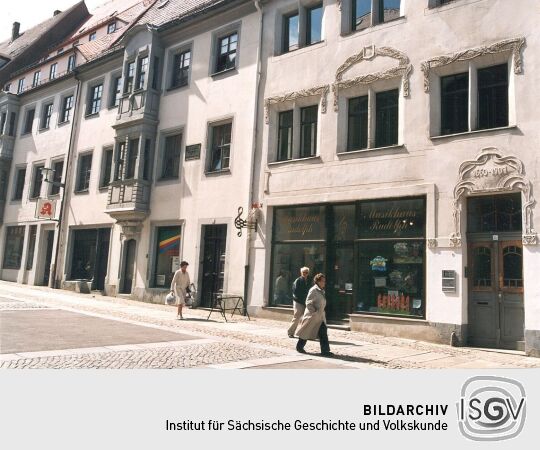 Wohnhäuser an der Burgstraße in Freiberg