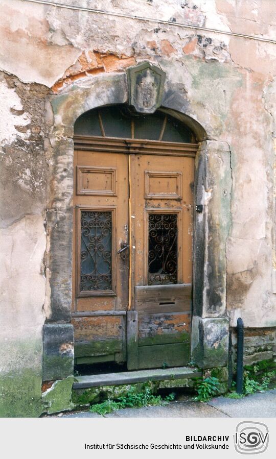 Haustürportal in der Kirchgasse in Freiberg