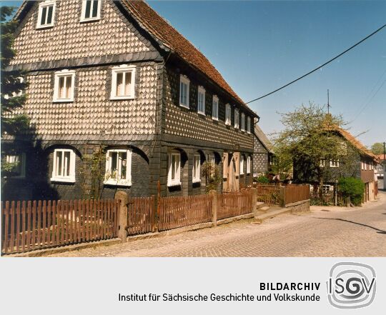 Umgebindehaus an der Hauptstraße in Obercunnersdorf