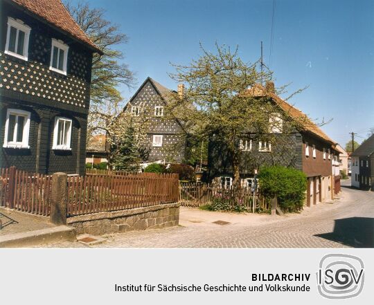 Wohnhäuser an der Hauptstraße in Obercunnersdorf