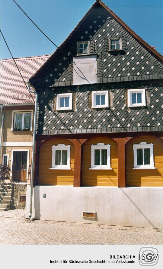 Umgebindehaus an der Hauptstraße in Obercunnersdorf