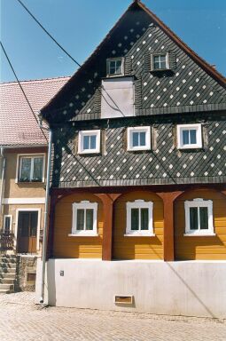 Bild: Umgebindehaus an der Hauptstraße in Obercunnersdorf