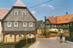 Bild: Umgebindehäuser in Obercunnersdorf
