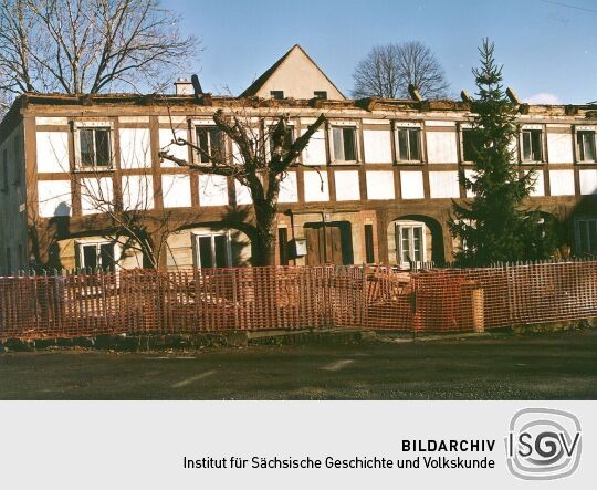 Im Abriß befindliches Umgebindehaus in Großschönau