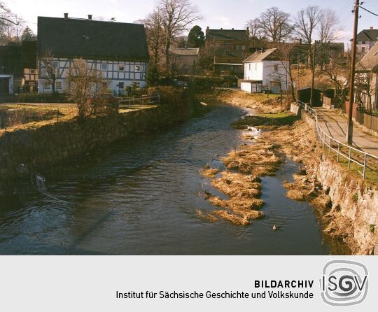 Blick von der Mandaubrücke in Großschönau