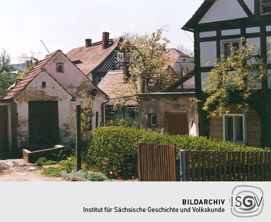 Hof und Schuppen an einem Wohnhaus in Obercunnersdorf