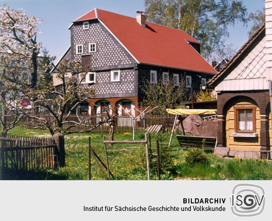 Umgebindehaus mit Blockstube in Obercunnersdorf