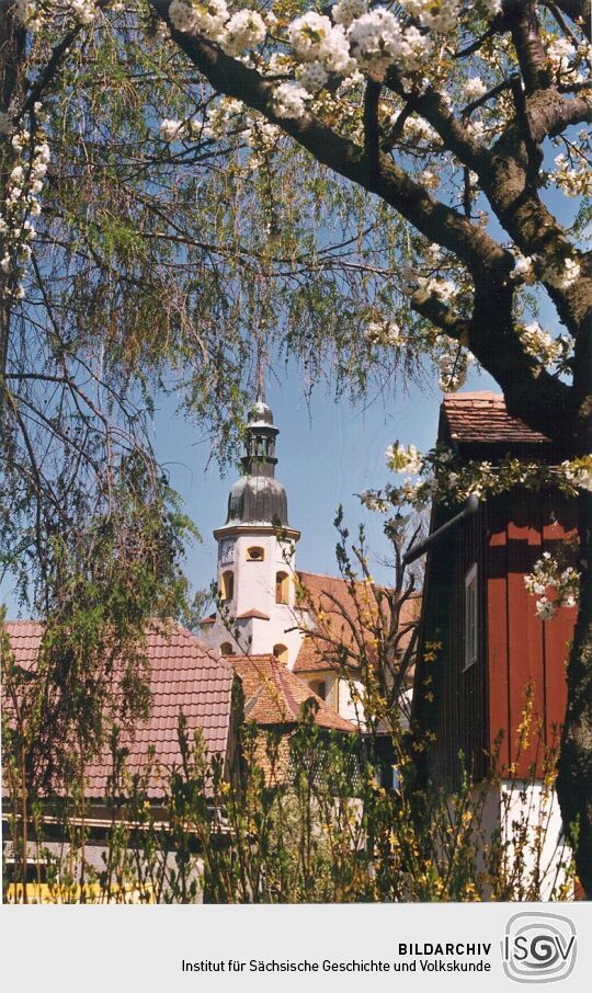 Blick zur Kirche von Obercunnersdorf