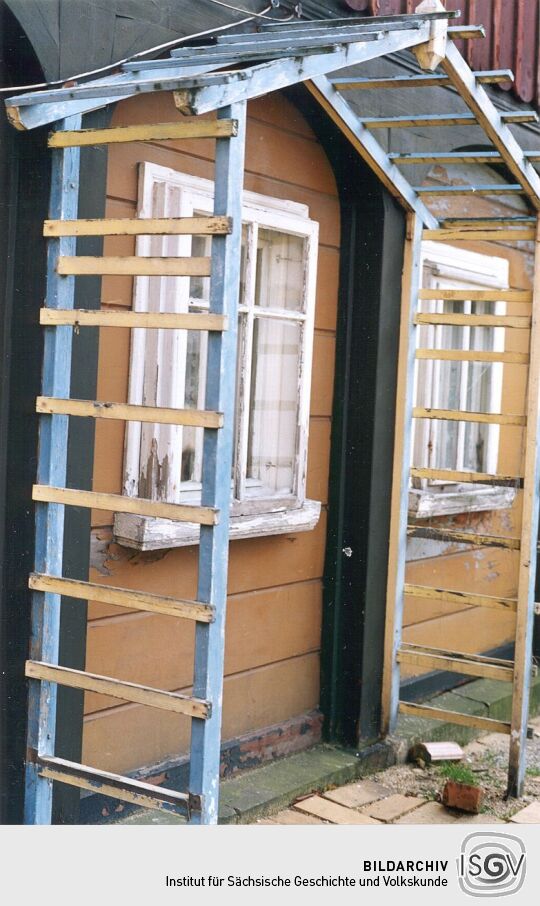Umgebindehaus mit Blockstube in Waltersdorf