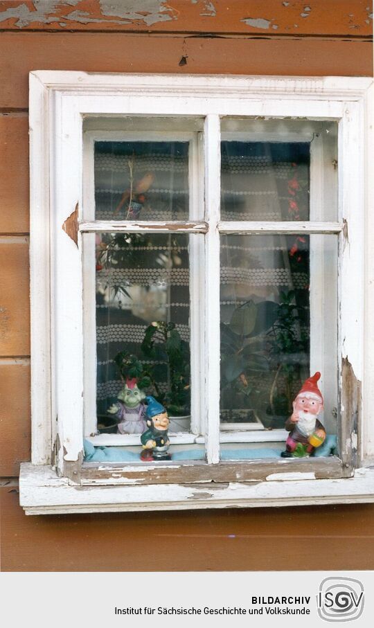 Fenster eines Umgebindehauses in Waltersdorf