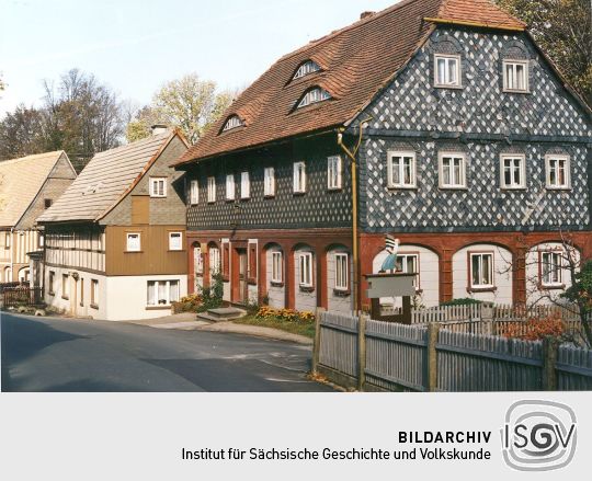 Umgebindehaus mit Blockstube in Waltersdorf