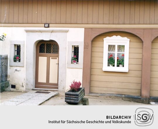 Umgebindehaus mit Blockstube in Waltersdorf