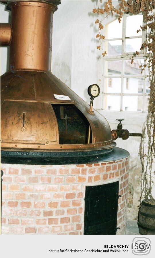 Eine Braupfanne im Freilandmuseum Blankenhain