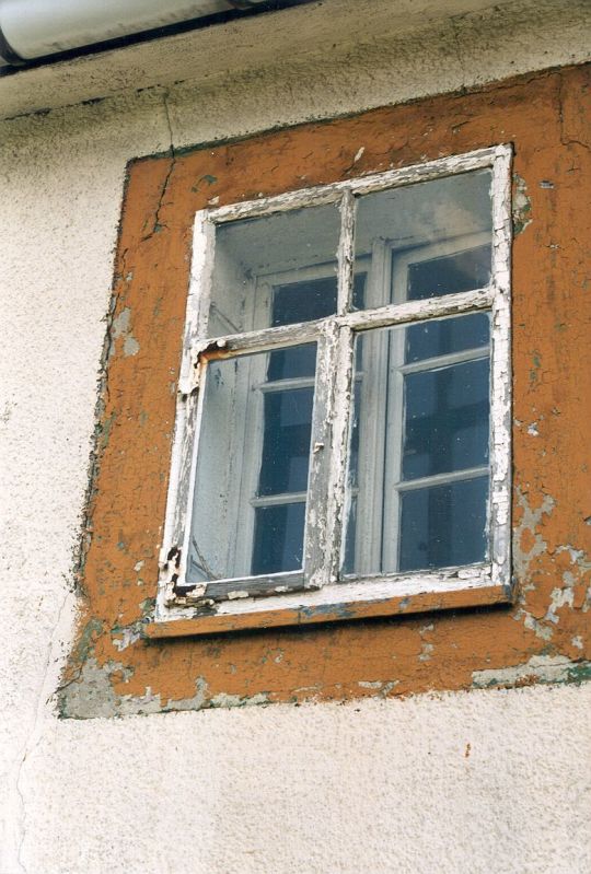 Fenster eines Strumpfwirkerhauses in Köthensdorf