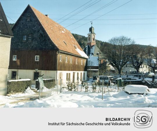 Blick zu Kirche von Schmiedeberg