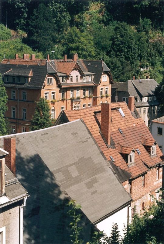 Blick von der Burgruine in Tharandt