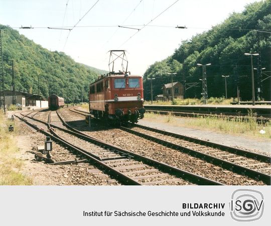 Gleisanlage des Bahnhofs Tharandt