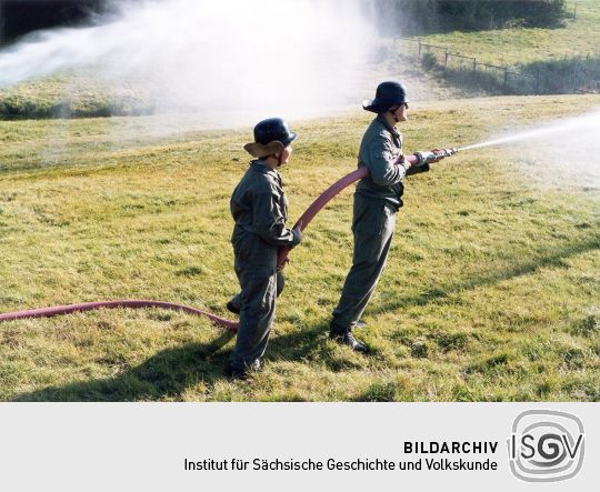 Feuerwehrübung in Hennersdorf