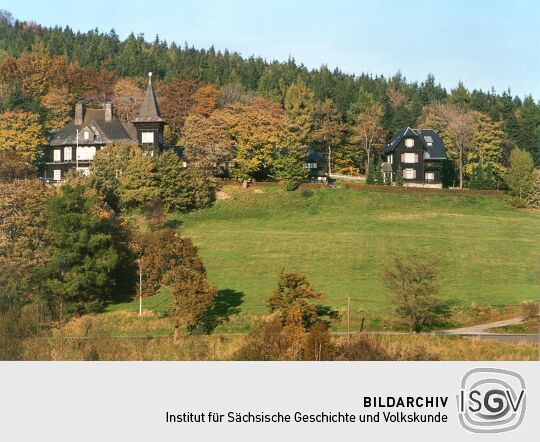 Blick zum ehemaligen Jagdschloß in Rehefeld