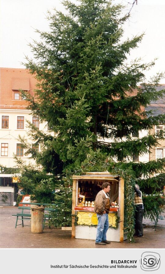Imkerstand auf dem Weihnachtsmarkt in Dippoldiswalde