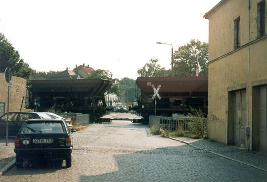 Bahnübergang in Oschatz