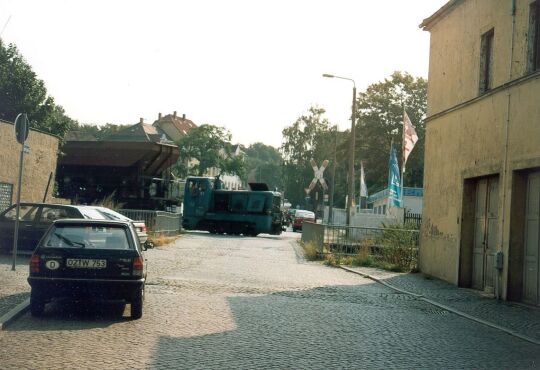 Bahnübergang in Oschatz