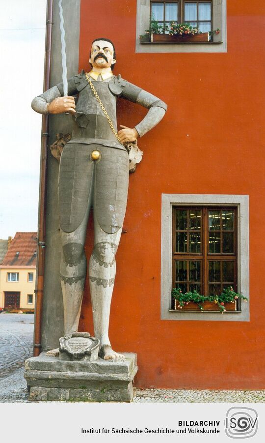 Skulptur des Roland in Belgern