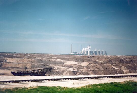 Blick über den Tagebau Nochten nach Boxberg